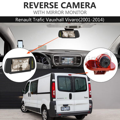 Brake Light Reverse Camera for Renault Traffic Opel/Vauxhall Vivaro +7'' Monitor2