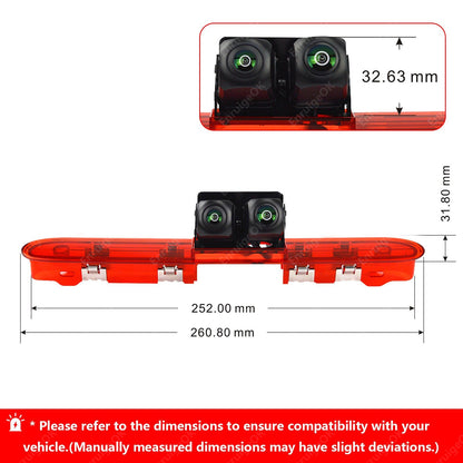Citroen Dispatch Peugeot Expert Dual Brake Light Reversing Camera &6.86" Monitor3