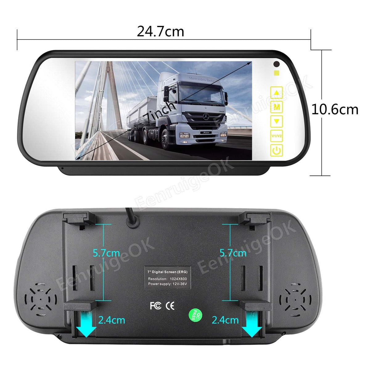 7'' Monitor Brake Light Rear View Backup Camera For Ford Transit Van AHD 1080P14