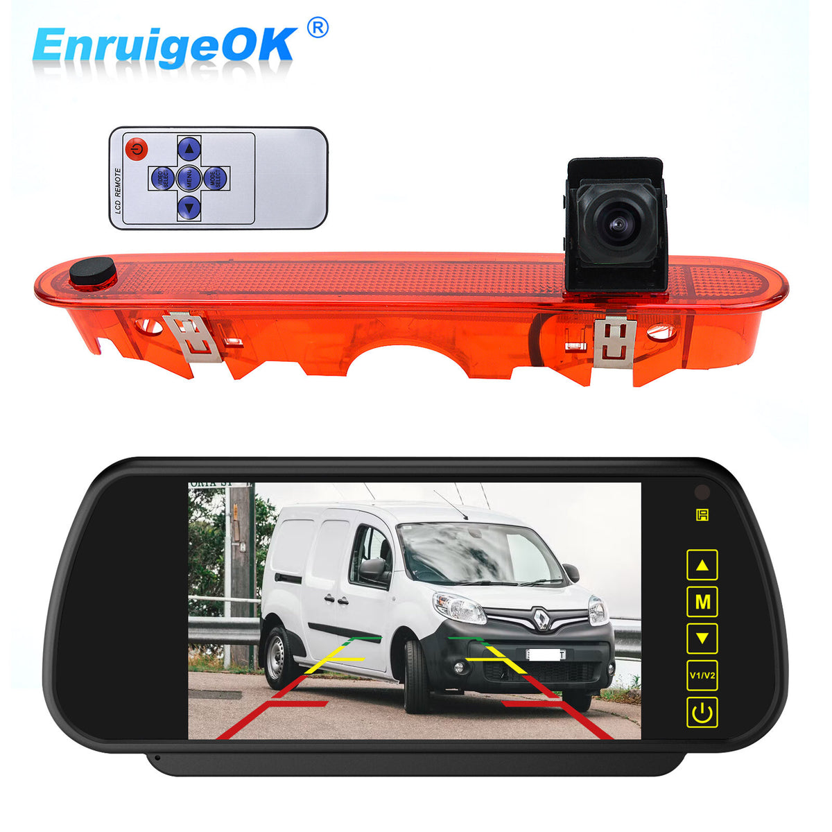 Brake Light Reversing Camera For Renault Kangoo Mercedes Citan+7" Mirror Monitor0