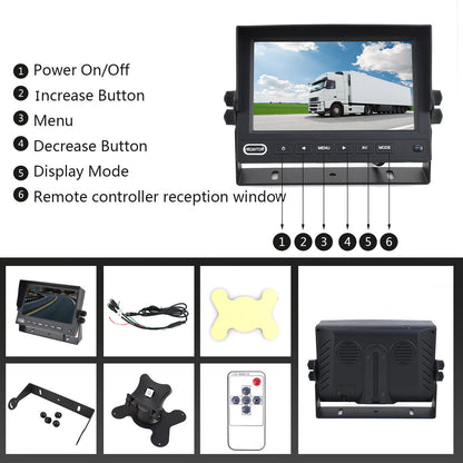 Motorhome Van Dual Rear View Reversing Camera Kit for Commercial Vehicles9
