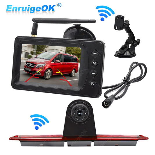 Wireless 5" Monitor & Brake Light Reversing Camera For Mercedes-Benz Sprinter/VW0