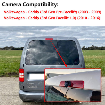 7" Monitor Rear Brake Light Reverse Camera for Volkswagen VW Caddy 2003-20162