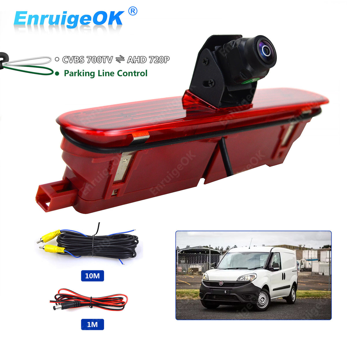 Rear View Brake Light Reversing Parking Camera For Fiat Doblo Vauxhall Combo0