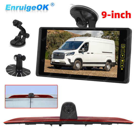 Rear Brake Light Reversing Camera for Maxus Deliver 9 Van &9" Mirror Monitor Kit0