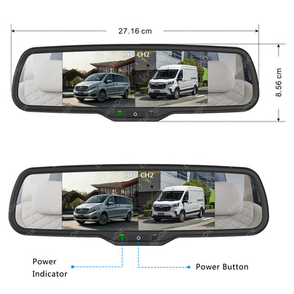 For Peugeot Boxer Fiat Ducato Brake Light Reversing Camera + 6.86" Split Screen21