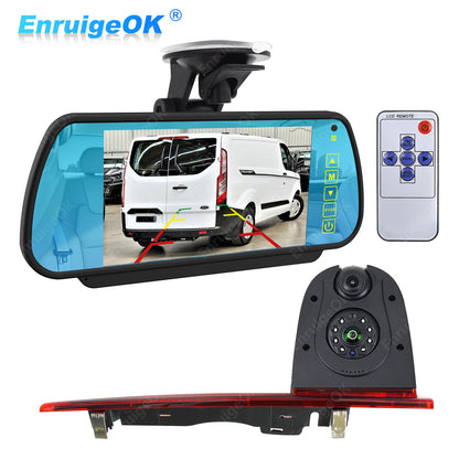 7" Monitor Dual Brake Light IR Rear View Reverse Camera For Ford Transit Custom0