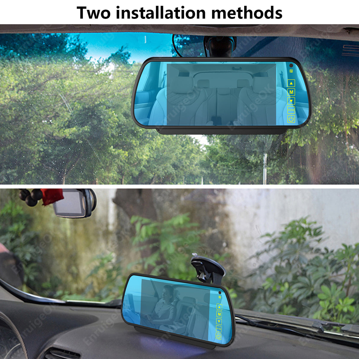 7" Car Rear View Mirror Monitor with Clip & Suction For Rear Reversing Cameras5