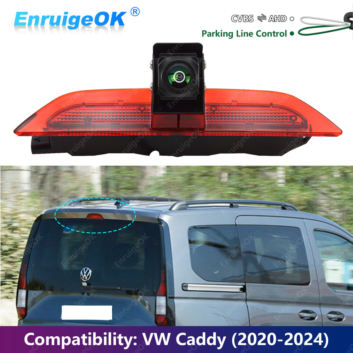 Rear Brake Light Reversing Camera for Volkswagen VW Caddy (2020-2024)0