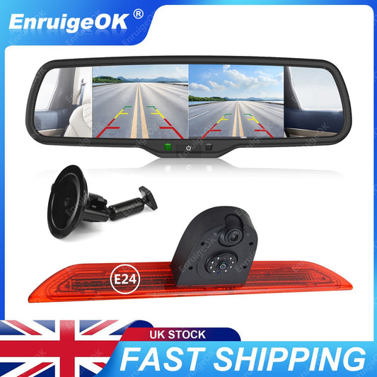 For Ford Transit 350 MK8 Rear Brake Light Reversing Camera & Dual Split Monitor0
