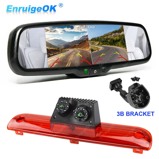 For Peugeot Boxer Fiat Ducato Brake Light Reversing Camera & 6.86" Split Screen0