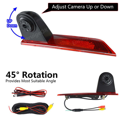 7" Monitor & Double Door Brake Rear Light Reverse Camera for Ford Transit Custom8
