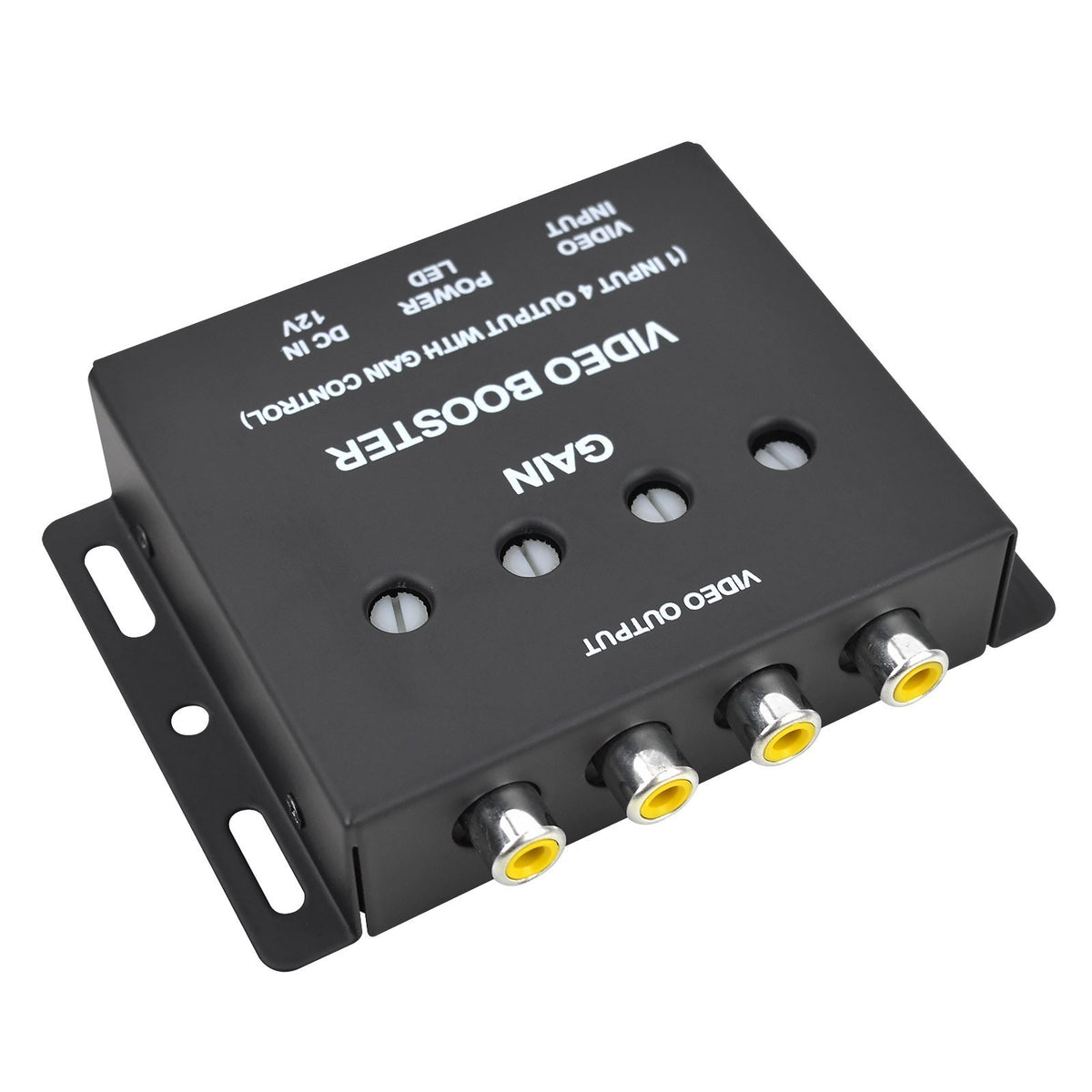 1-Input to 4-Outputs 4 Channels RCA Video Signal Booster Splitter In-Car Monitor7