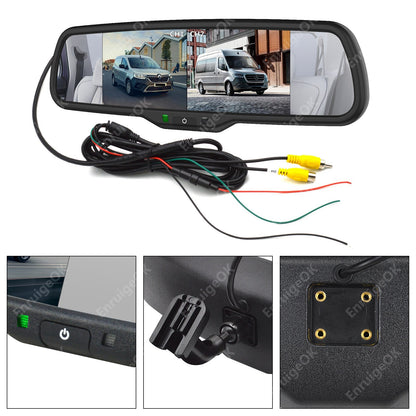 Mirror Monitor & Brake Light Reversing Camera For Vauxhall Vivaro Fiat Talento18