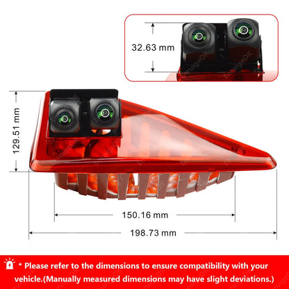 For Vauxhall Movano Renault Master Nissan NV400 Brake Light Reversing Camera Kit2