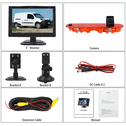 Mercedes Citan Renault Kangoo Brake Light Reversing Camera & 5" Suction Monitor8