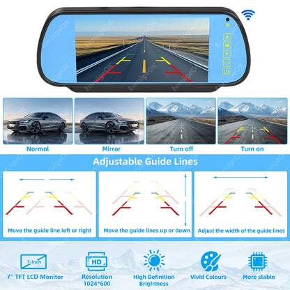 Wireless Rear Brake Light Reversing Camera for Ford Transit 350 MK8 & 7" Monitor9