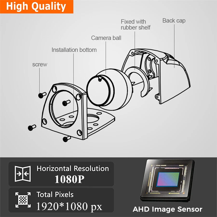 Side View Parking Camera AHD 1080P Night Vision Waterproof for Heavy Duty Truck5