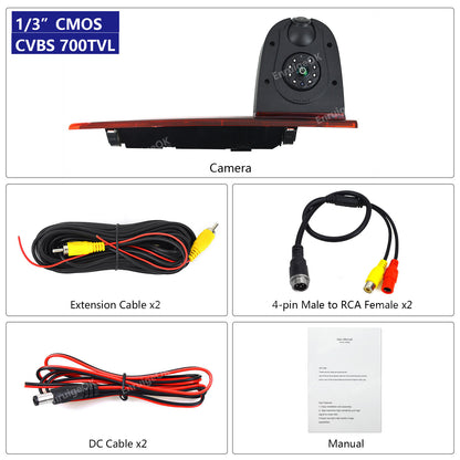 Dual Lens 3rd Brake Light Backup Camera for Ford Transit Custom Van 2016-Present