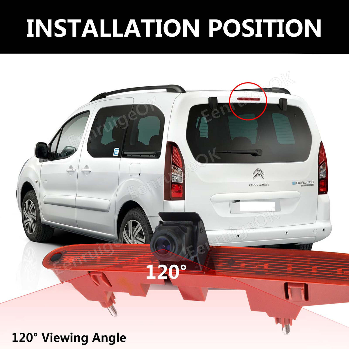 Rear Reversing Camera For Citroen Berlingo Peugeot Partner Mk2 MK3 + 7" Monitor2