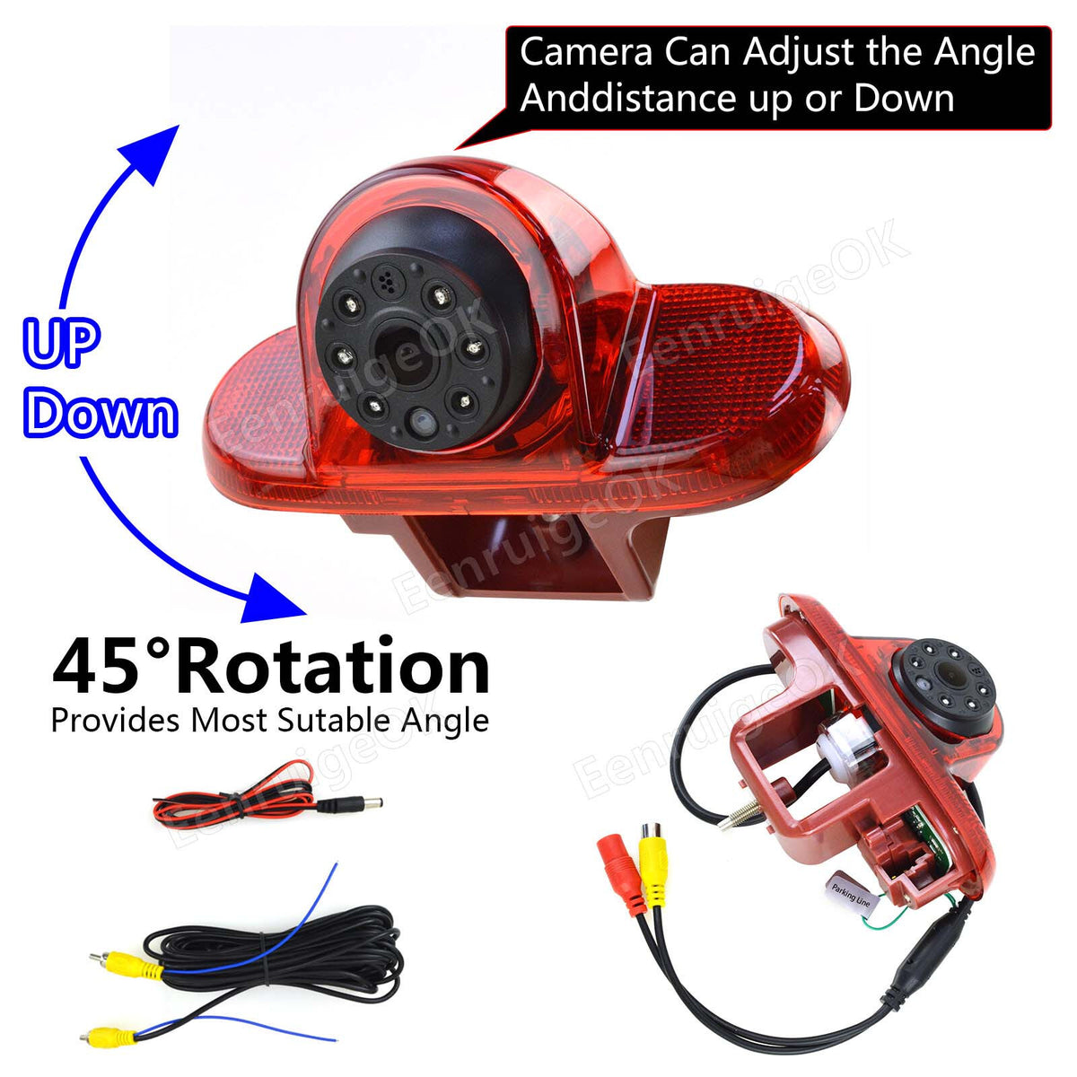 Rear Brake Light Reversing Camera Kit For Renault Trafic Vauxhall Vivaro Opel5