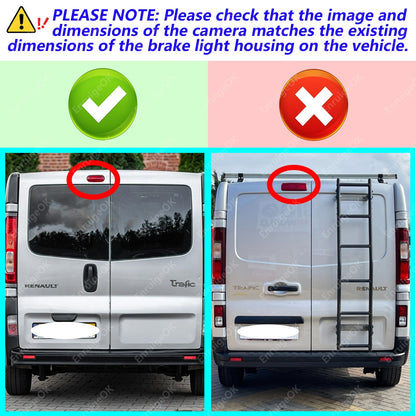 7" Mirror Monitor Rear Brake Light Reverse Camera For Renault Trafic Opel Vivaro4