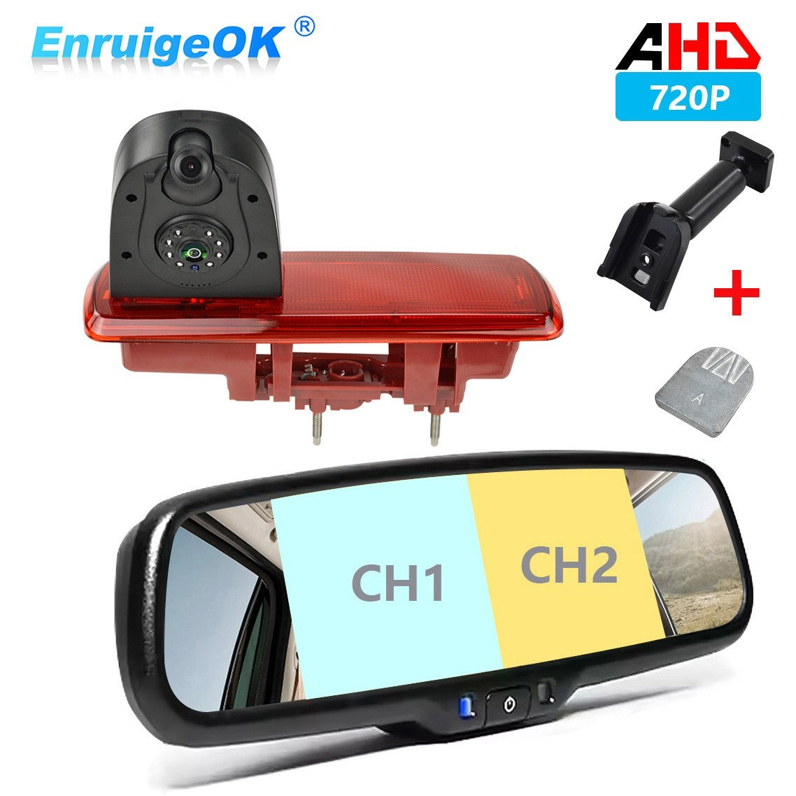 Dual Lens Rear Brake Light Reversing Camera Kit for Opel Vivaro Renault Trafic 30