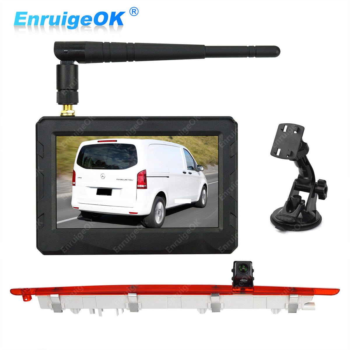 Wireless Brake Light Reverse Camera Kit for Mercedes Vito W447 Tailgate Only0