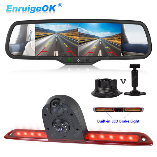 Dual Brake Light Reverse Camera for Mercedes Sprinter VW Crafter & Split Monitor0
