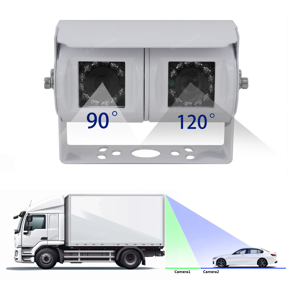 Motorhome Van Dual Twin Commercial Reversing Reverse Rear View Parking Camera3