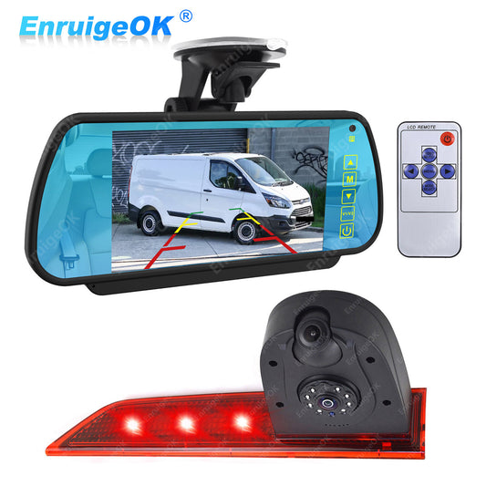 Dual Rear Brake Light Reversing Camera For Ford Transit Custom + 7 " Monitor0