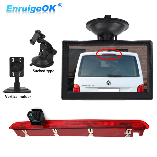 Reverse Camera for VW T6 Transporter Van Tailgate Brake Light & 5" Monitor Kit0