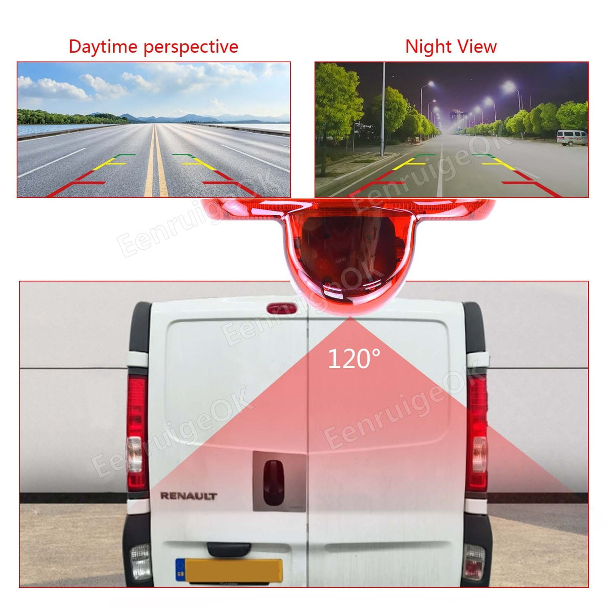 7" Monitor Rear Brake Light Reversing Camera For Renault Trafic Nissan Primastar6
