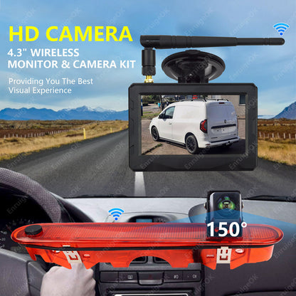 For Mercedes Benz Citan Wireless Brake Light Reversing Camera & 4.3" Monitor Kit3