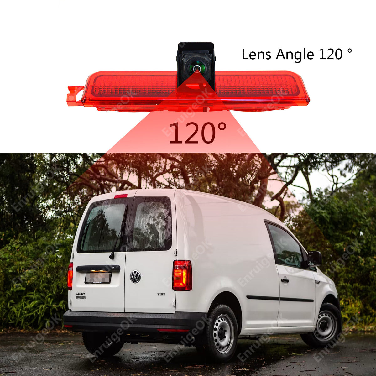 7" Dash Monitor & Brake Light Reversing Camera Kit for VW Caddy (2003 - 2015)15