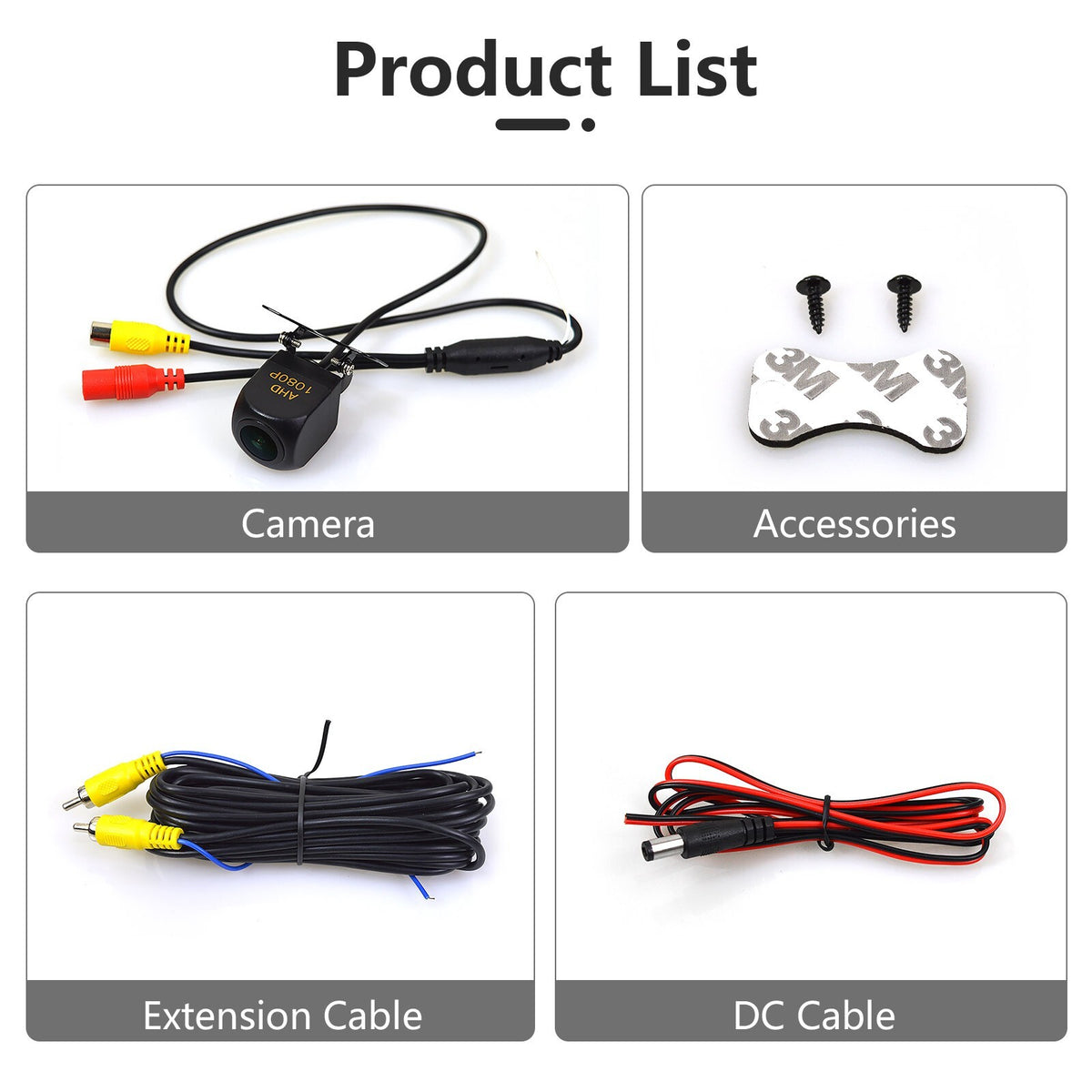 AHD/CVBS Car Backup Camera Waterproof Plate Rear View Night Vision Reverse 1080P9
