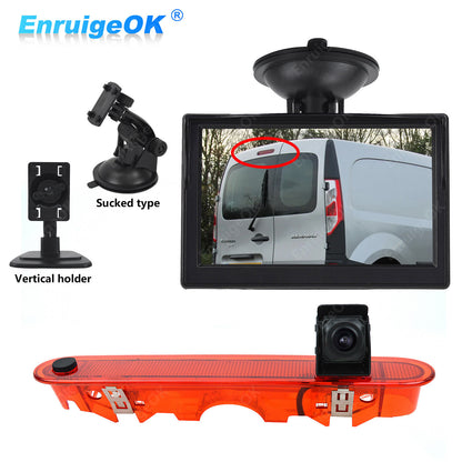 Mercedes Citan Renault Kangoo Brake Light Reversing Camera & 5" Suction Monitor0