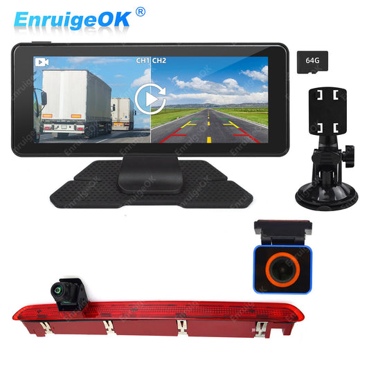 6.86" Split Screen & Brake Light Reversing Camera for VW Transporter T6 Van Bus0