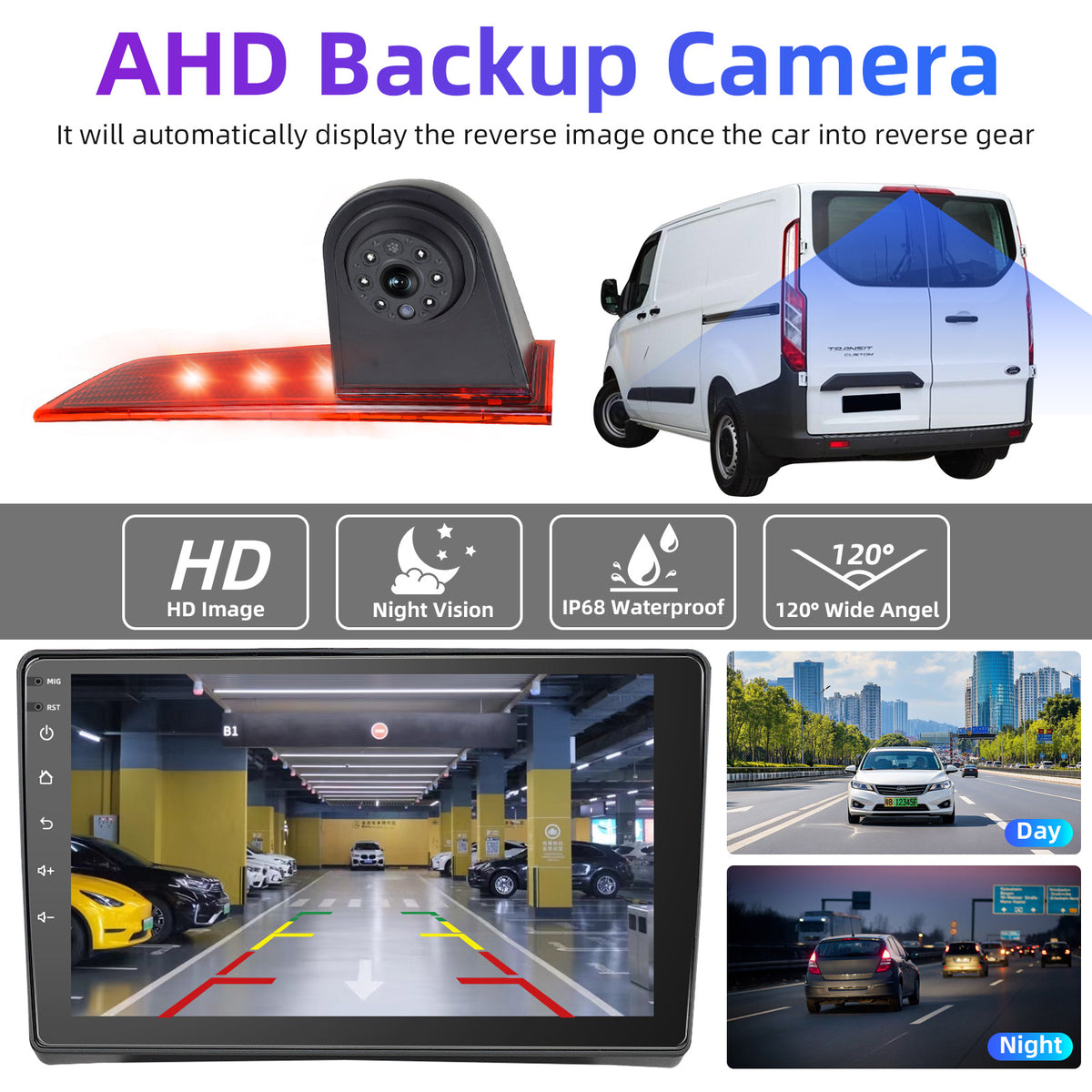 9" HD Touchscreen for Ford Transit Custom 2012-2021