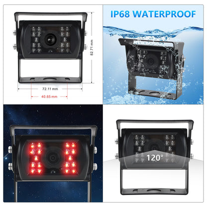 9" HD Waterproof Monitor Acousto-optic Alarm + 4 Cameras