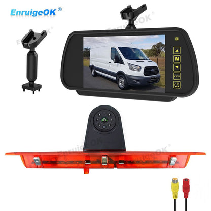 Brake Light Backup Camera for Ford Transit Van +7'' Mirror Monitor w/No1 Bracket