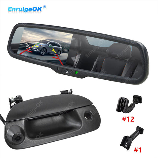 For 1997-2004 Ford F150 Tailgate Handle with Backup Camera + 4.3" Monitor Kit