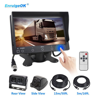 7'' Backup Camera and Monitor Kit System Back Parking Night Vision For Truck RV