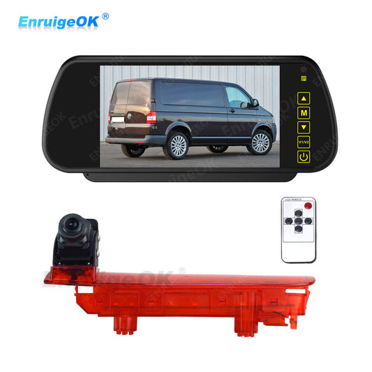 Car Brake Light Rear View Reversing Camera for VW T5 T6 + 7" Mirror Monitor