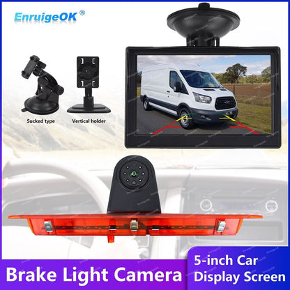 5" Monitor & Rear View Backup Camera Kit For Ford Transit Van w/ Suction Cup