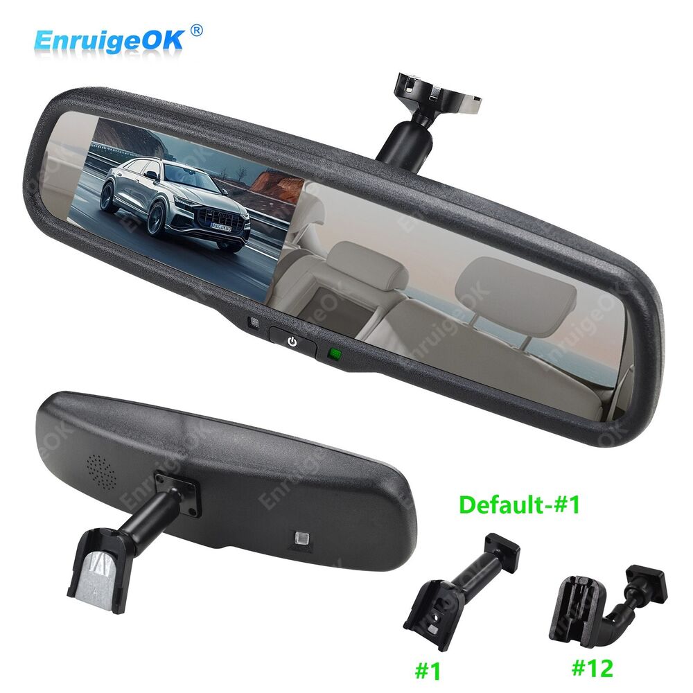 4.3"Replacement Car Rear View Mirror Monitor OEM No1 Bracket For Toyota Ford Kia