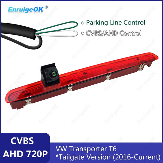 Brake Light Rear View Reverse Camera For VW Transporter T6 Van 2016-Onward