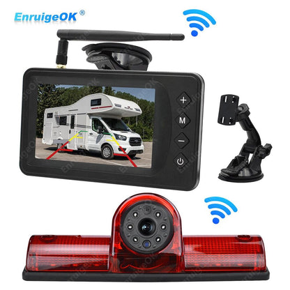 Wireless Universal Surface Mount Third Brake Light Backup Camera for Cargo Vans