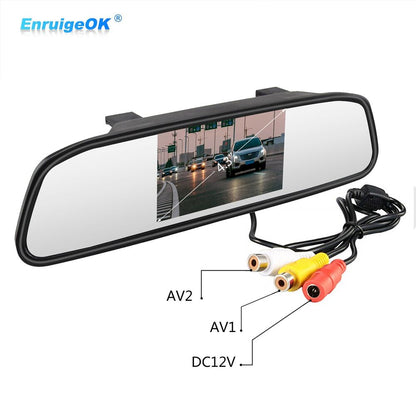 Color TFT LCD 4.3 Inch Car Rear View Mirror Monitor for Parking Rear View Camera