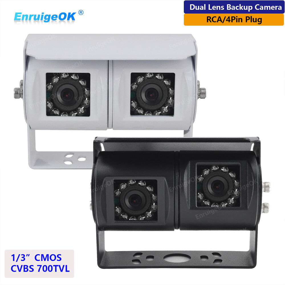 Dual Lens Rear View Reversing Backup Camera for Motorhomes Bus IR Night Vision